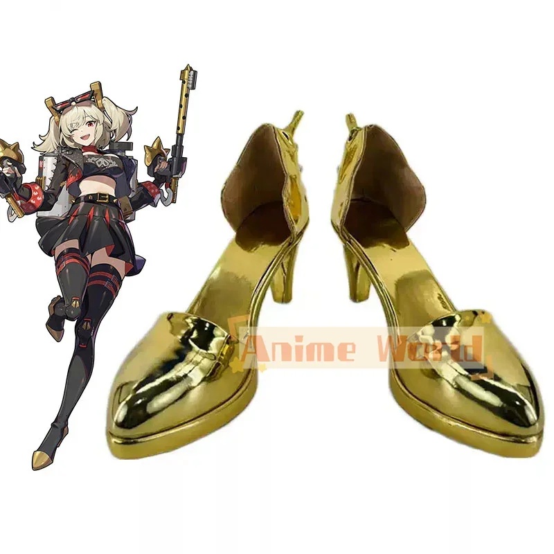 Burnice Cosplay Prop - Белые кожаные туфли Zenless Zone Zero