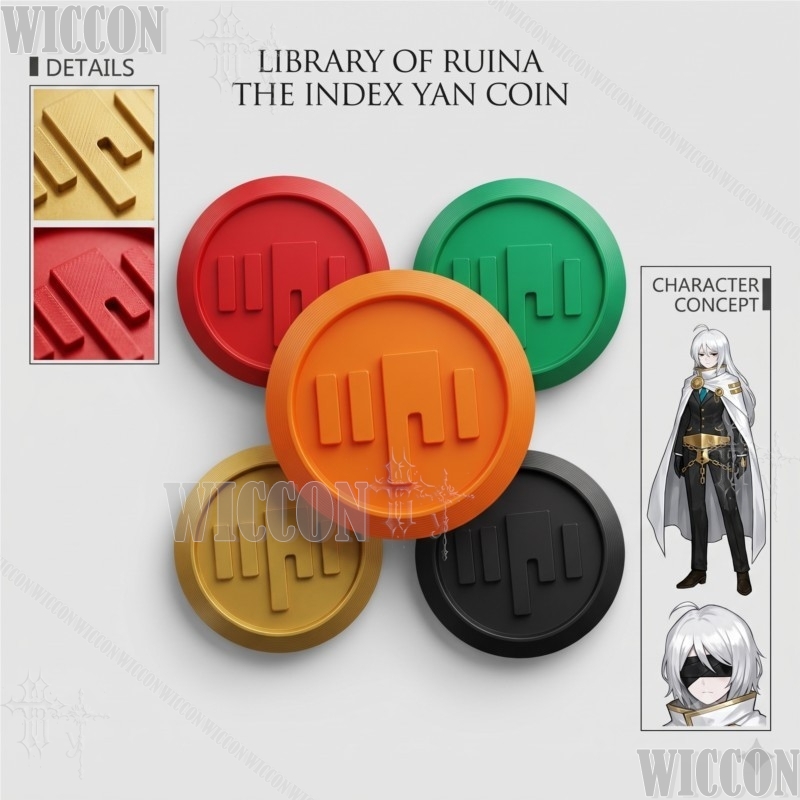 Cosplay Prop 3D Print - Библиотека Руина: Значок-эмблема персонажа игры Index