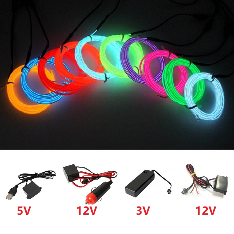 Led El Wire - 10 м/5 м/3 м/1 м 3