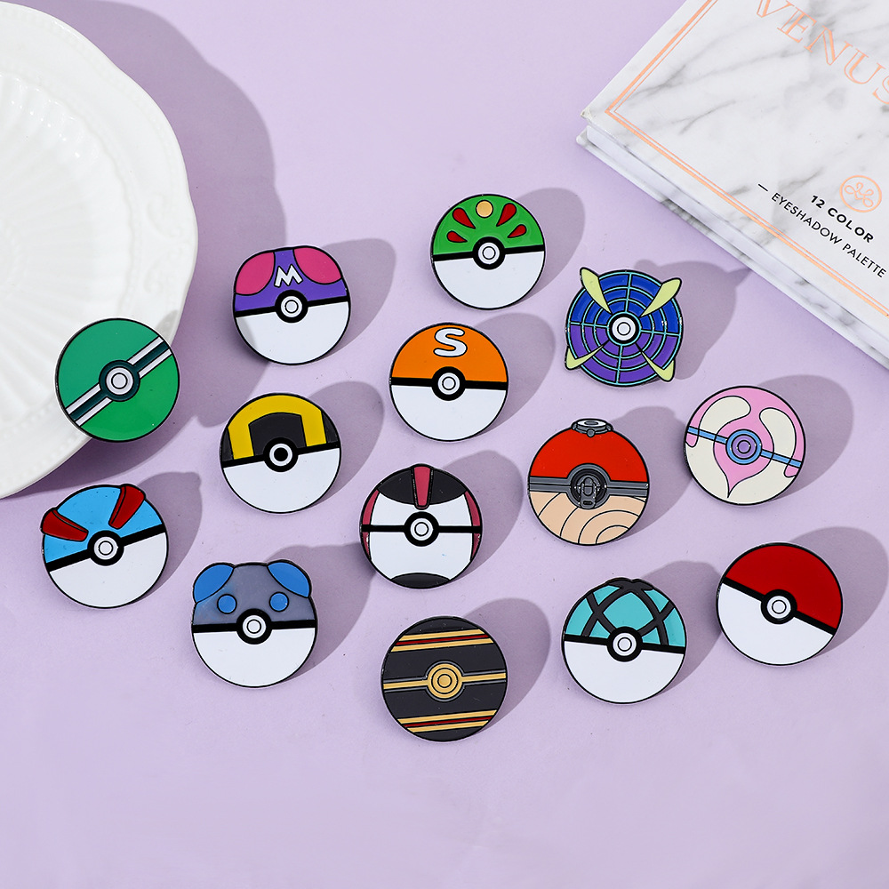 Металлические эмалевые значки- – обзор и цена Pokeball Cosplay Prop