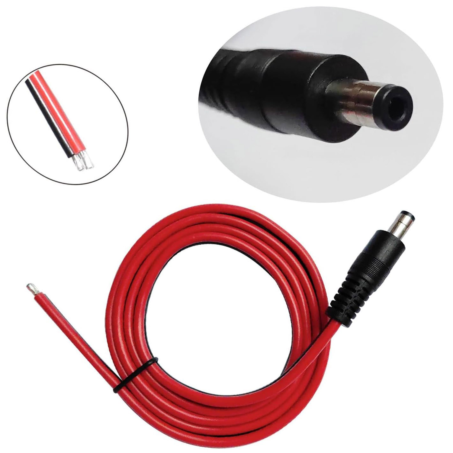 Кабель-переходник 14AWG DC 5.5 – обзор и цена Led El Wire