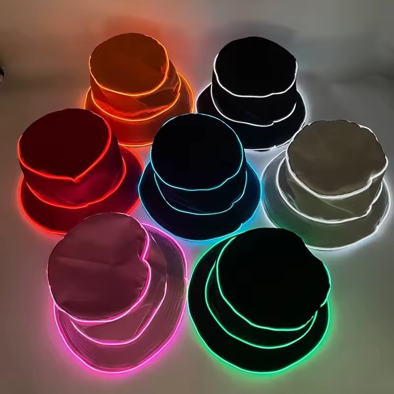 Однотонная пляжная LED-кепка,  – обзор и цена Led El Wire