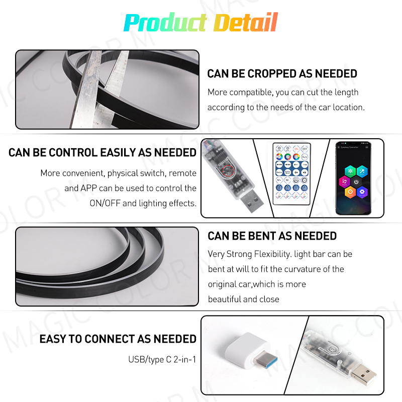 Vgetting 140/55,1 дюйма Автомо – обзор и цена Led El Wire